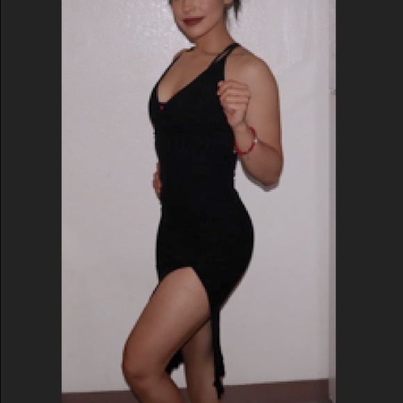 Forever 21 Black Bodycon Slit Dress - Small - Picture 1 of 8